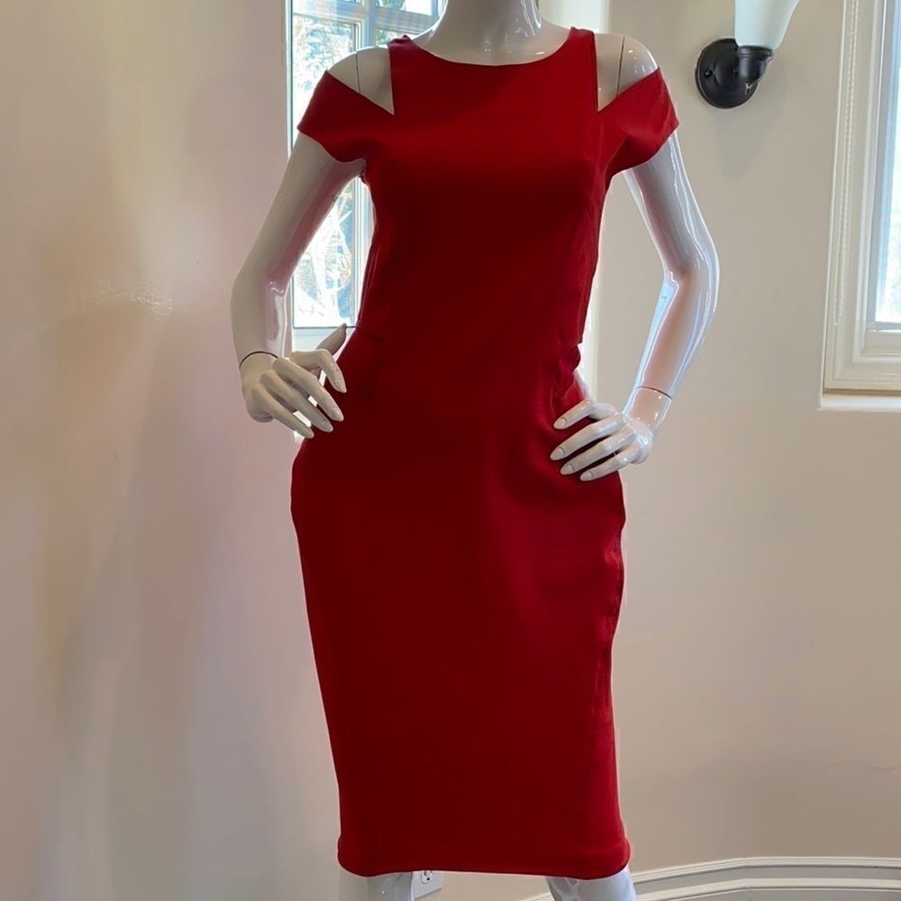 Zac Posen Womens Fitted Dress